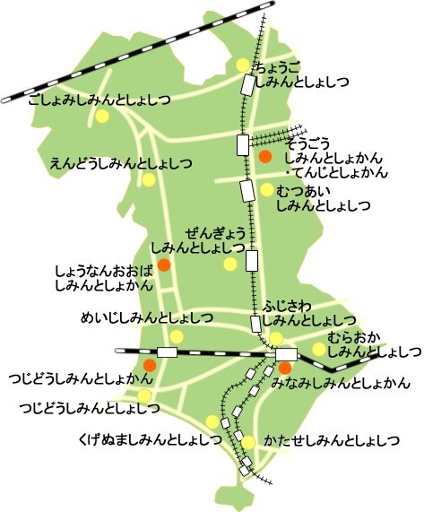 藤沢市全体地図画像