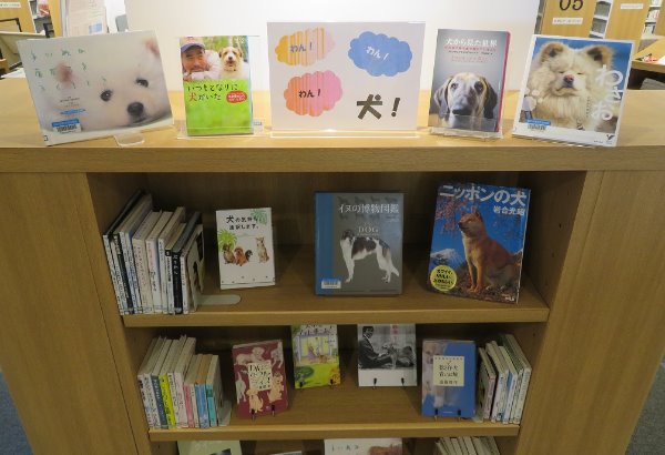 南市民図書館展示「わん！わん！わん！犬！」