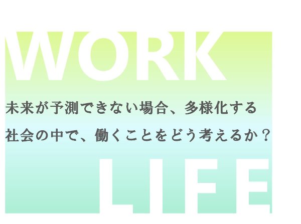 西口展示「WORK/LIFE」ポスター画像