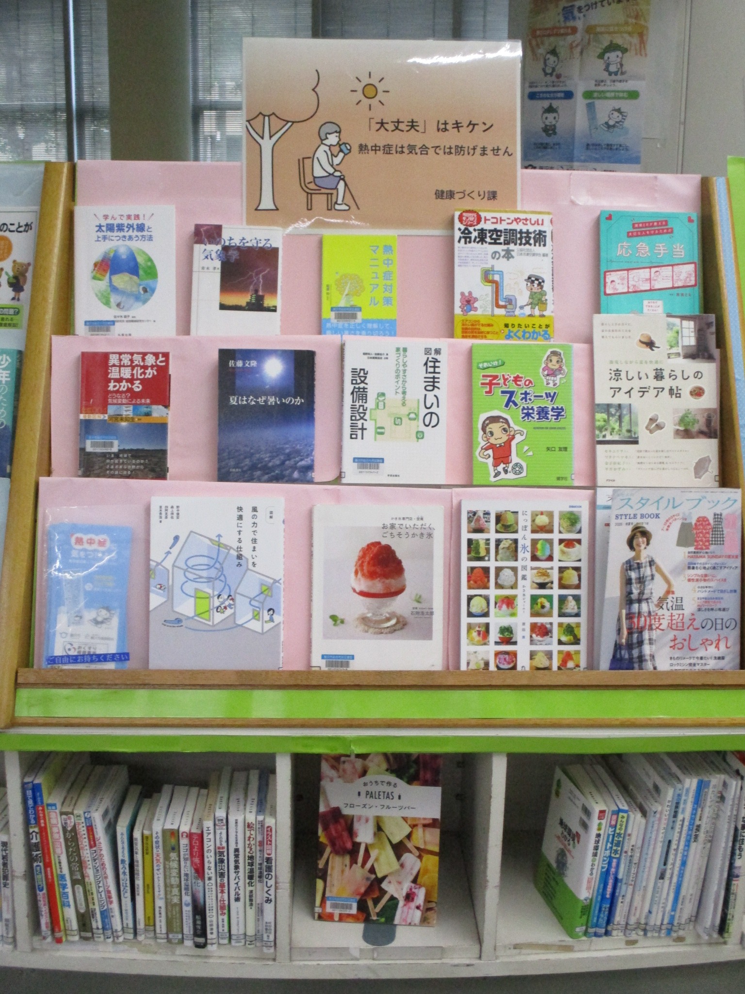 健康づくり課の展示風景